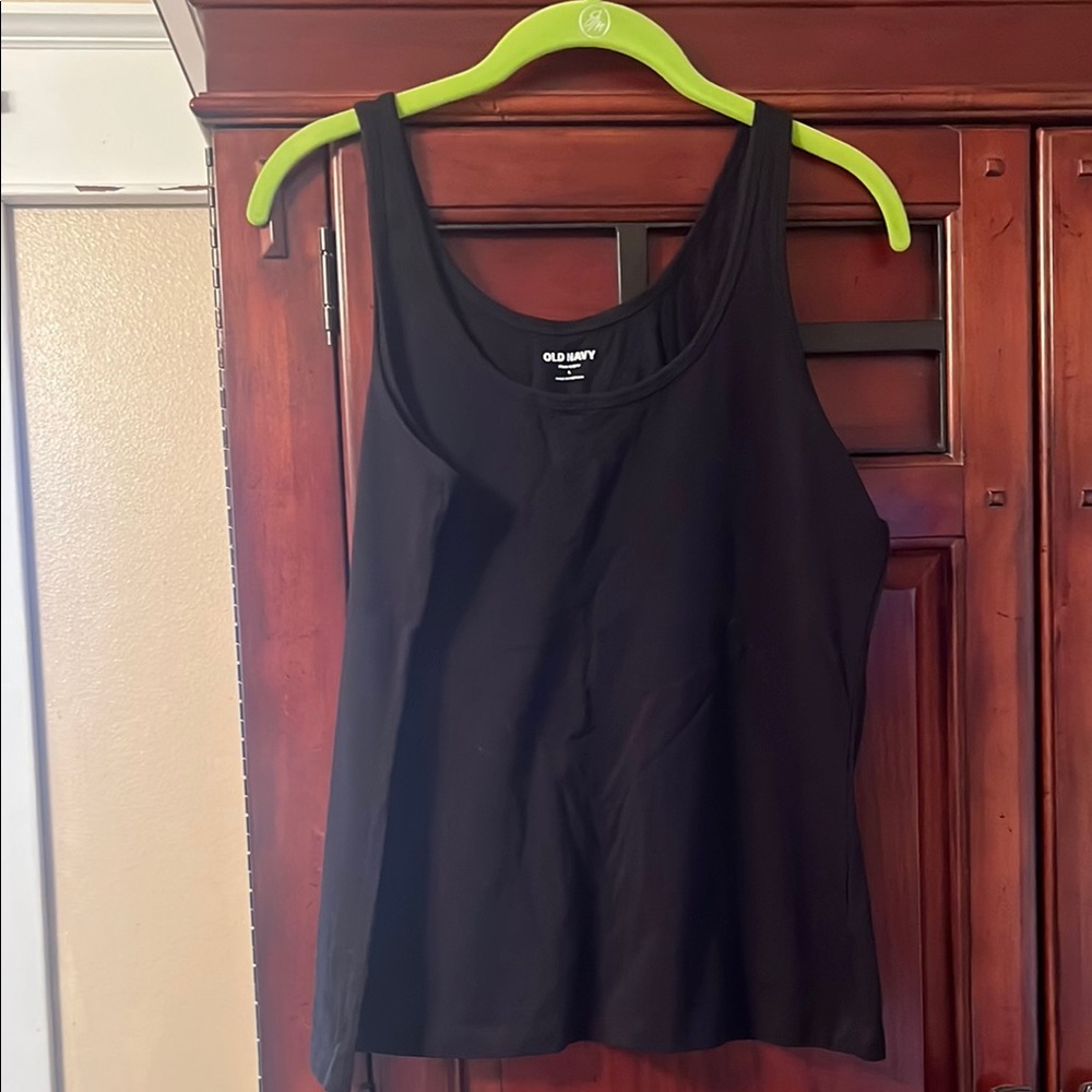 Old Navy Black Fitted Sleeveless Tank Top